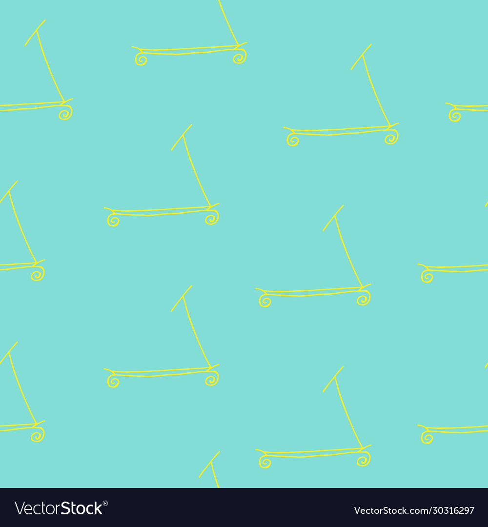 Seamless pattern scooter background simple design