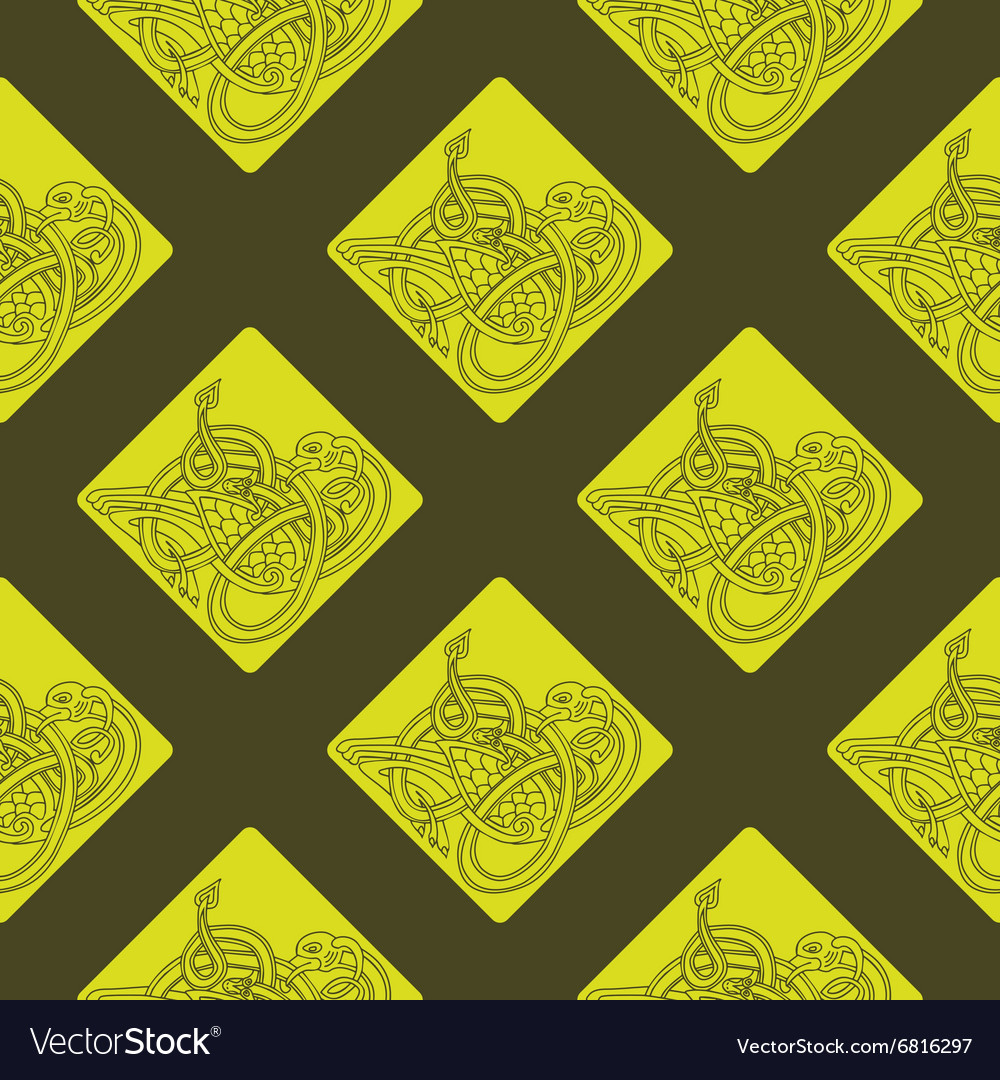 Seamless pattern with celtic art