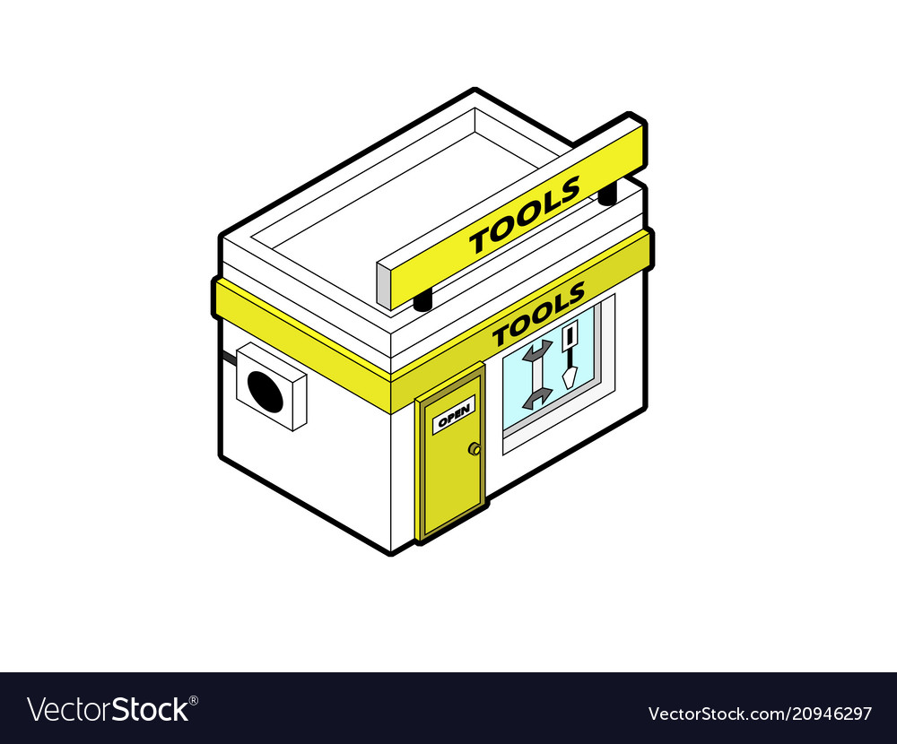 Toolshop building in isometric projection