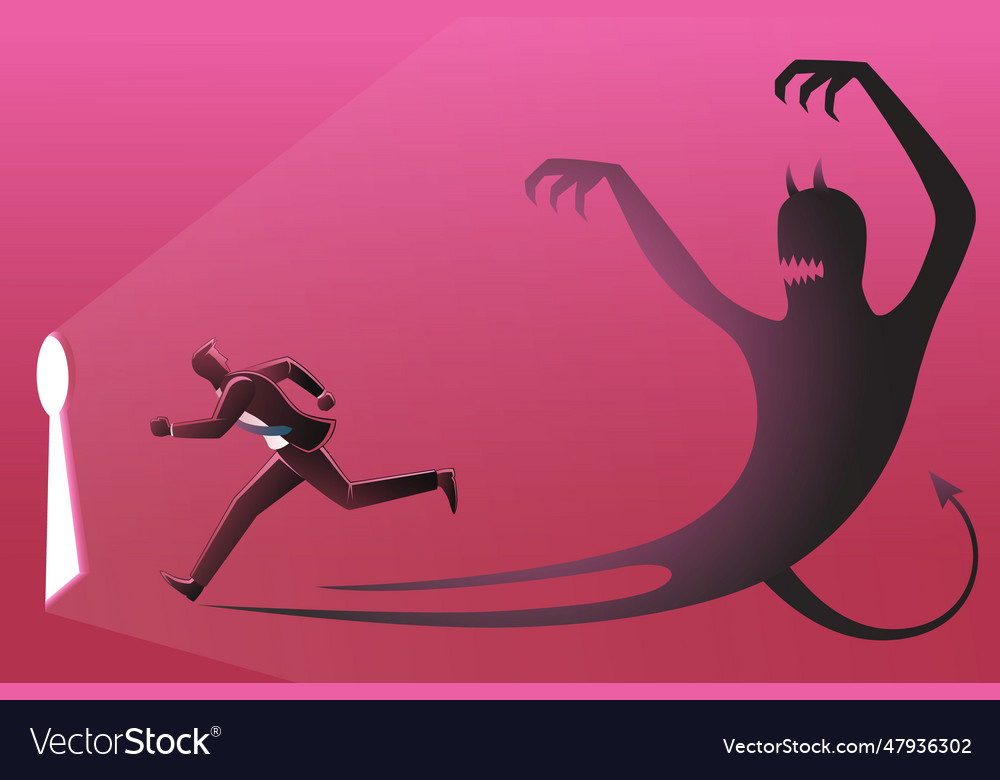 A businessman running toward keyhole pursued