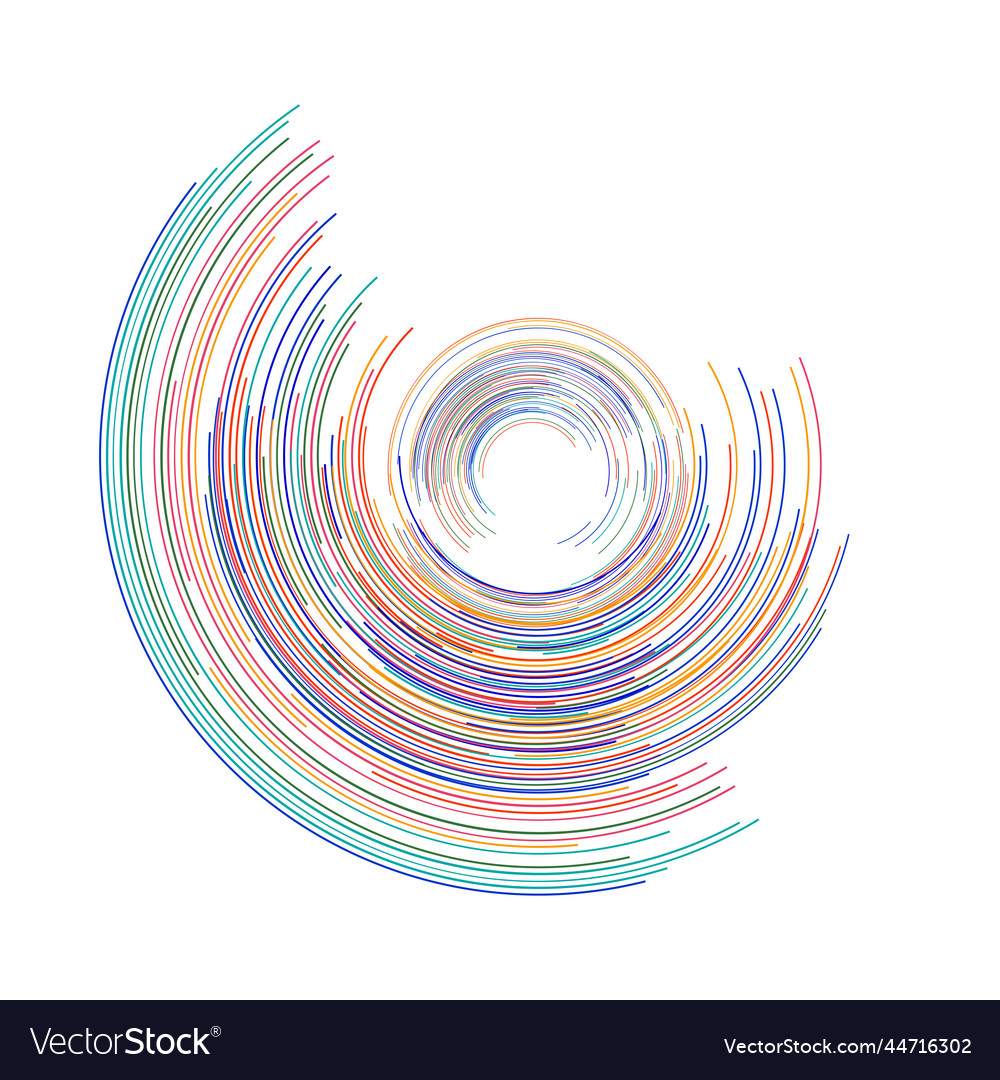 Abstract starburst dynamic motion lines circular vector image Abstract starburst dynamic motion lines circular