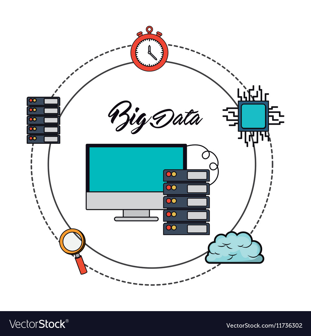 Big data related icons image