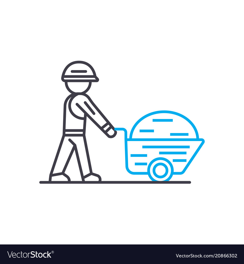 Building materials thin line stroke icon vector image Building materials thin line stroke icon
