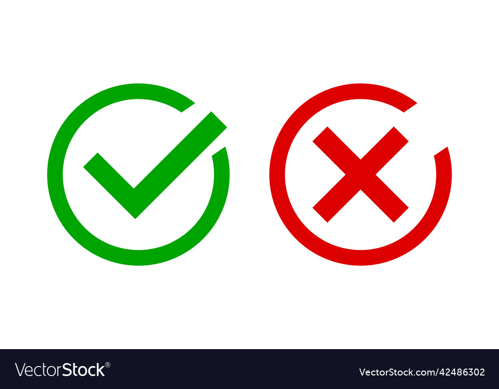 Check Mark and Cross Icons
