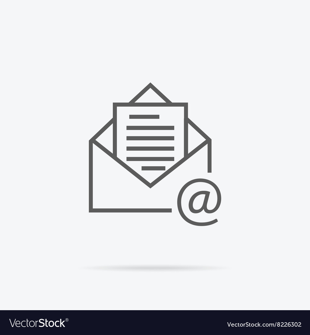 Envelope open design flat