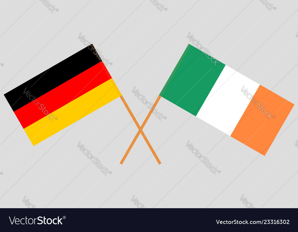 Flags Of Germany And Ireland Royalty Free Vector Image