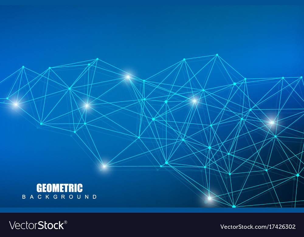 Geometric abstract background with connected line