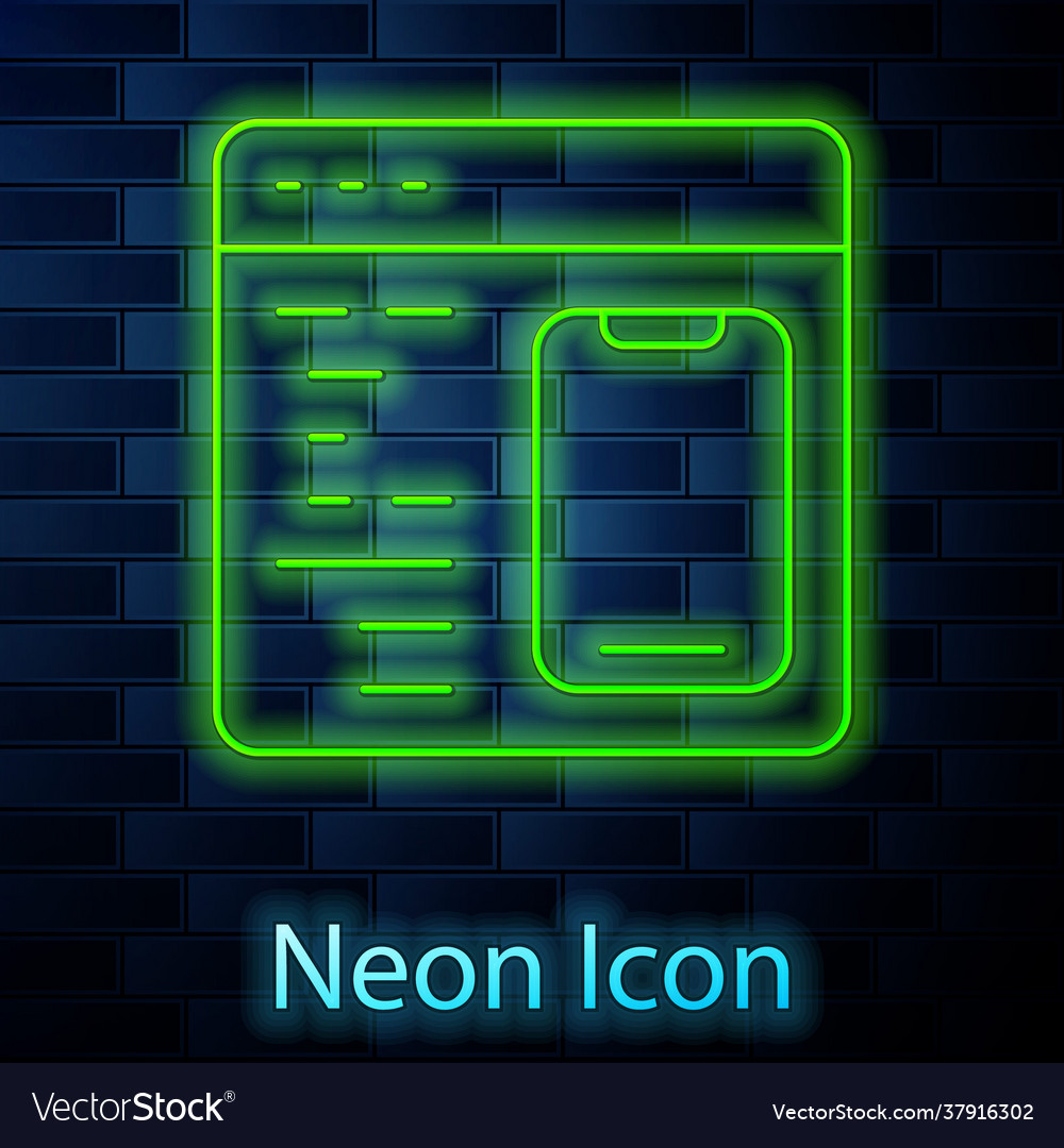 Glowing neon line software web developer