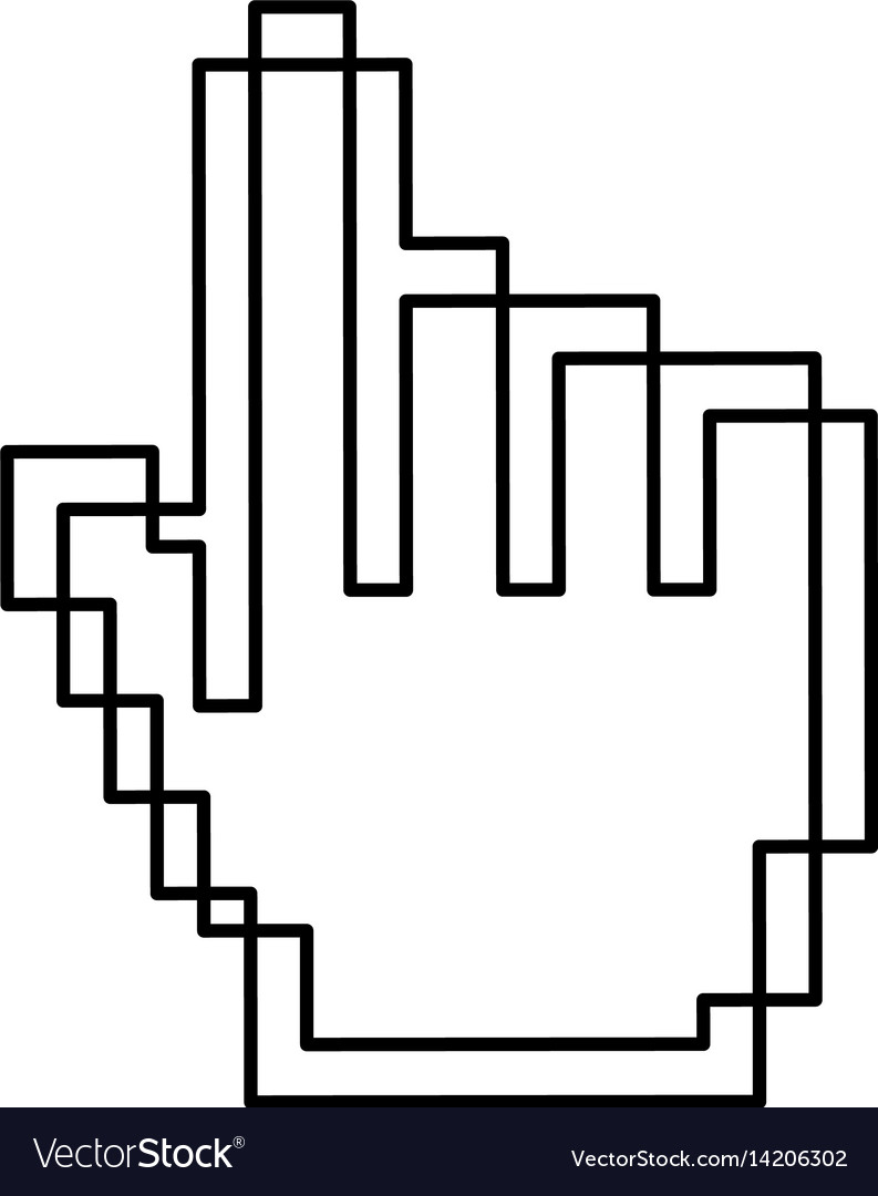 Hand pointer mouse icon