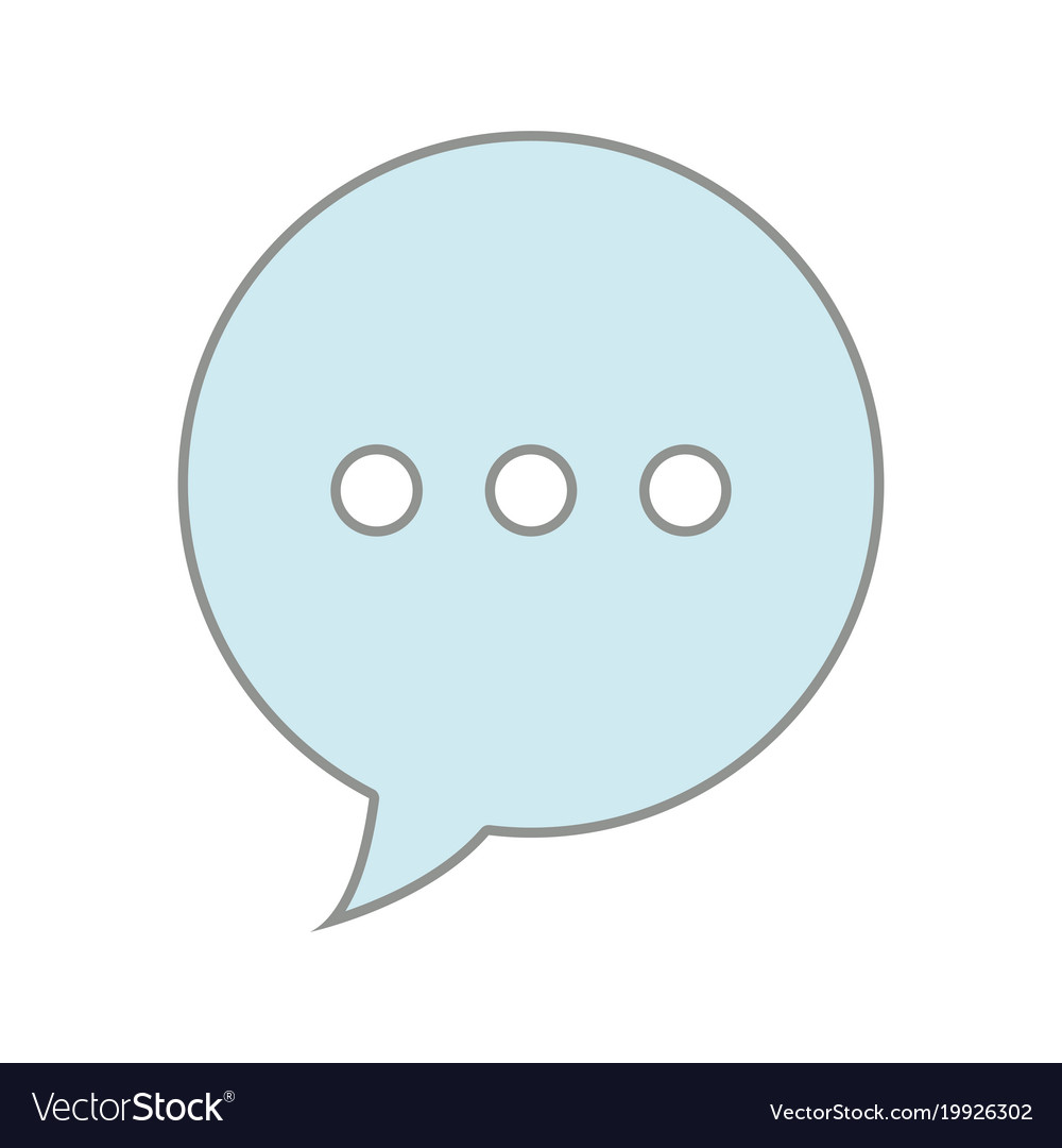 Line Color Chat Bubble Text Message Communication Vector Image