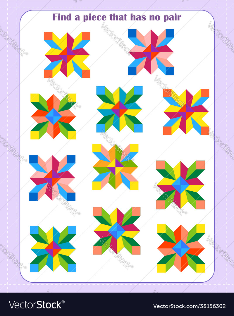Logic game for children find which shape is unpa vector image Logic game for children find which shape is unpa