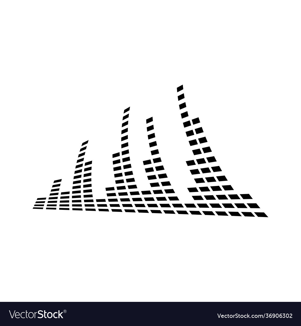 Music visualizer icon design template isolated vector image Music visualizer icon design template isolated