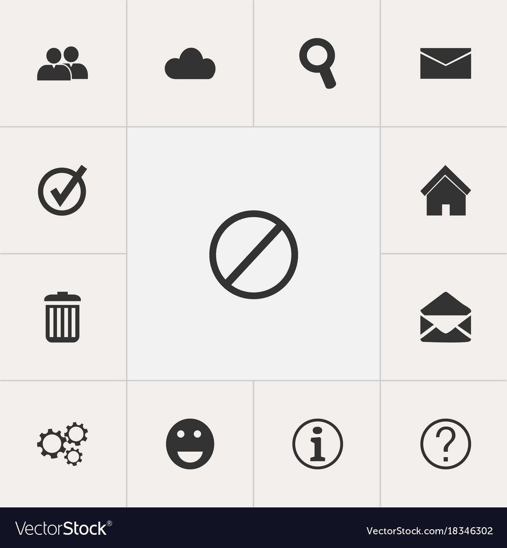 Set of 13 editable web icons includes symbols