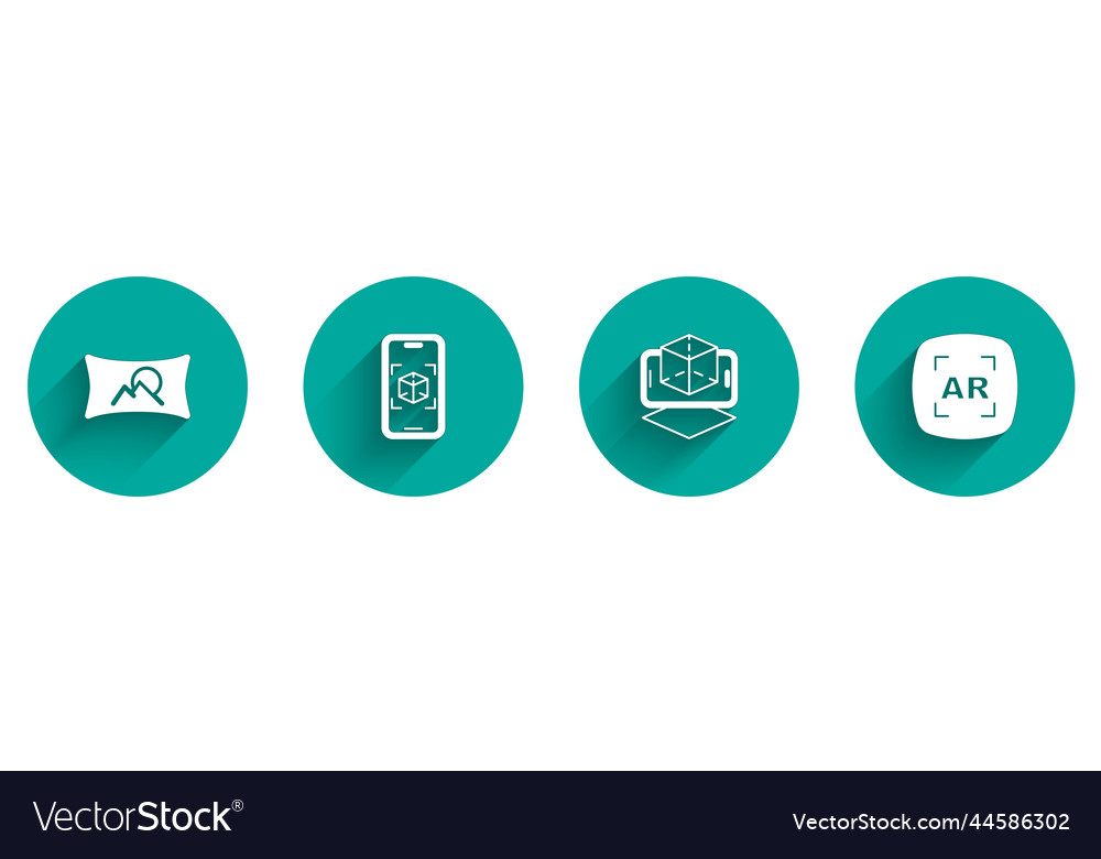 Set wide angle picture 3d modeling and augmented vector image Set wide angle picture 3d modeling and augmented