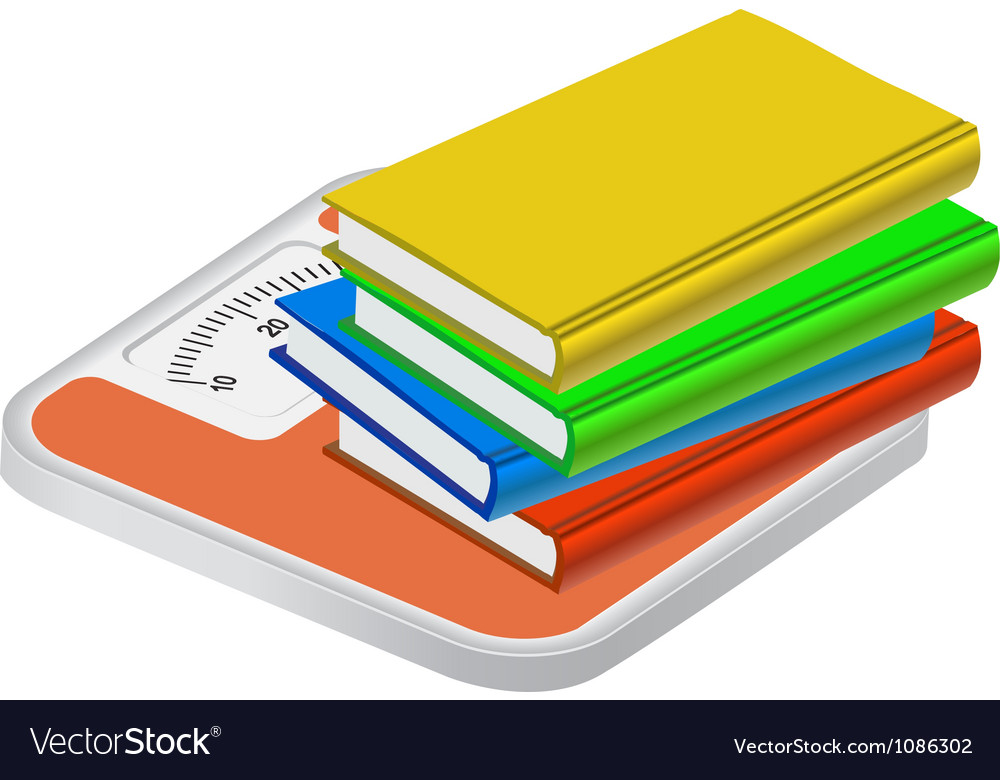 Weight of knowledge concept isolated on wight