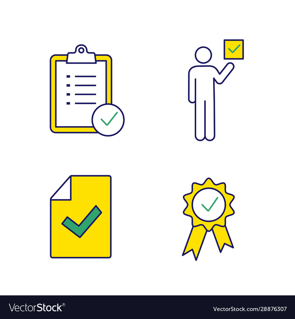 Approve color icons set