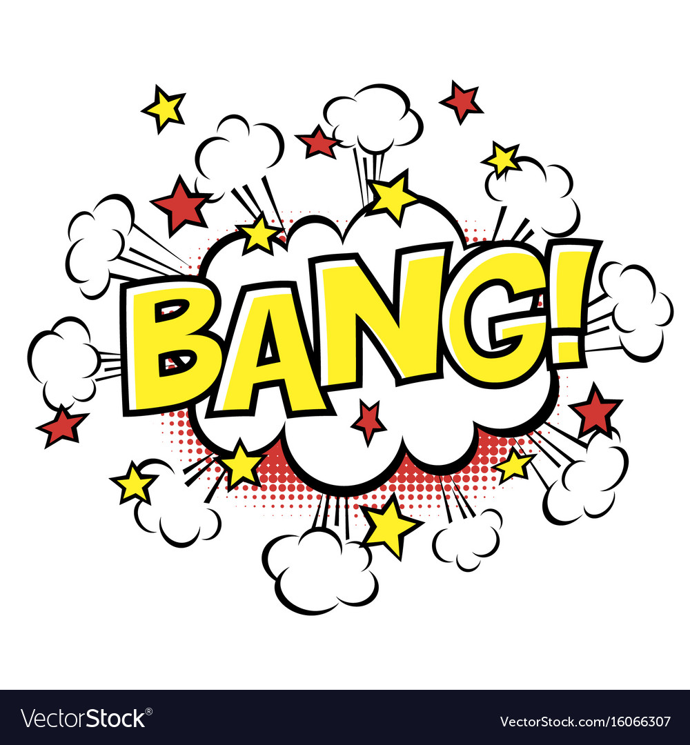 Bang phrase in speech bubble comic text bubble Vector Image