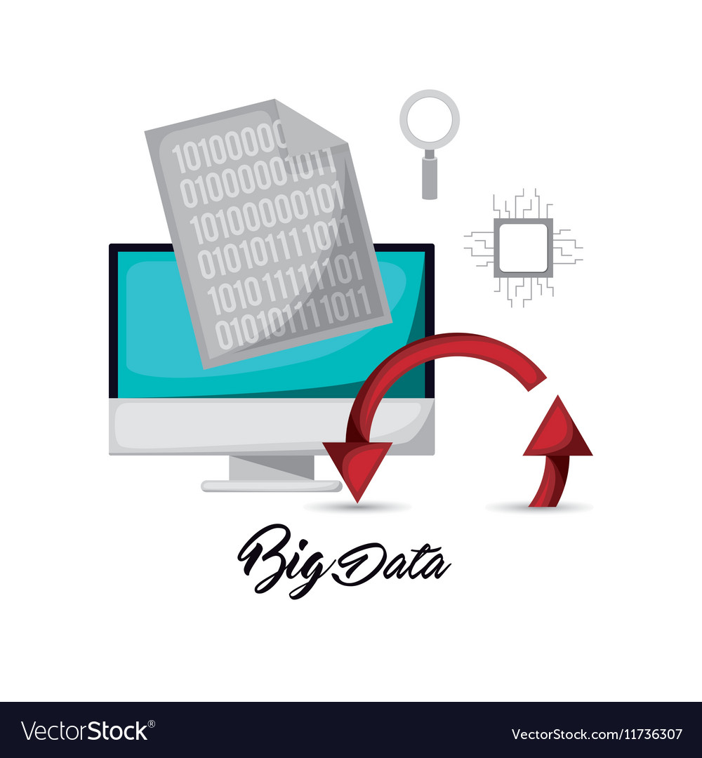 Big data related icons image