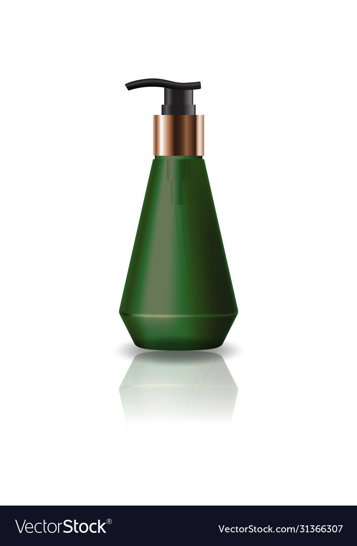 Blank green cosmetic cone shape bottle pump head