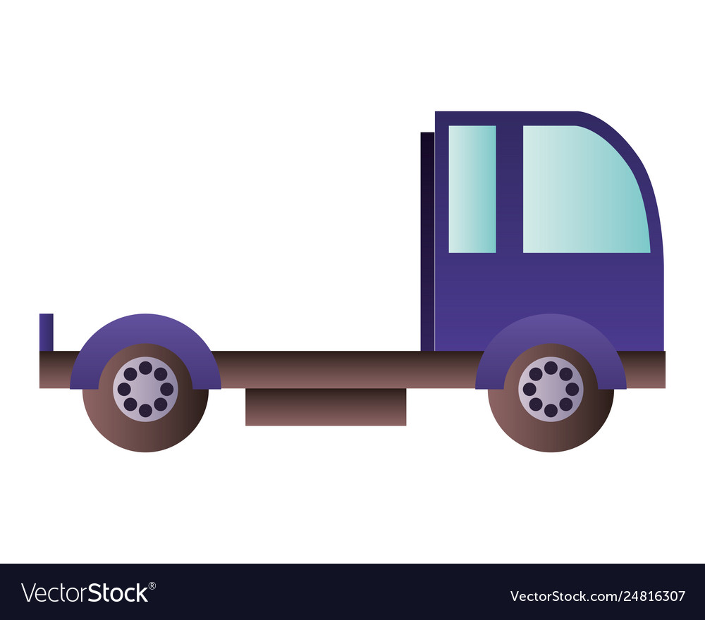 Cargo transport truck isolated icon Royalty Free Vector