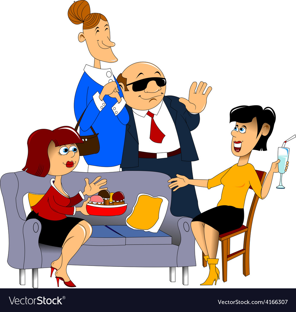 Cartoon Dinner Guests Royalty Free Vector Image cartoon-dinner-guests-royalty-free-vector-image