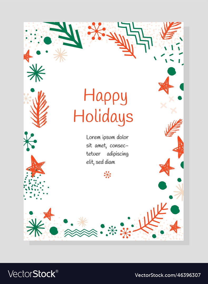 Christmas scandi minimalistic banner vector image Christmas scandi minimalistic banner