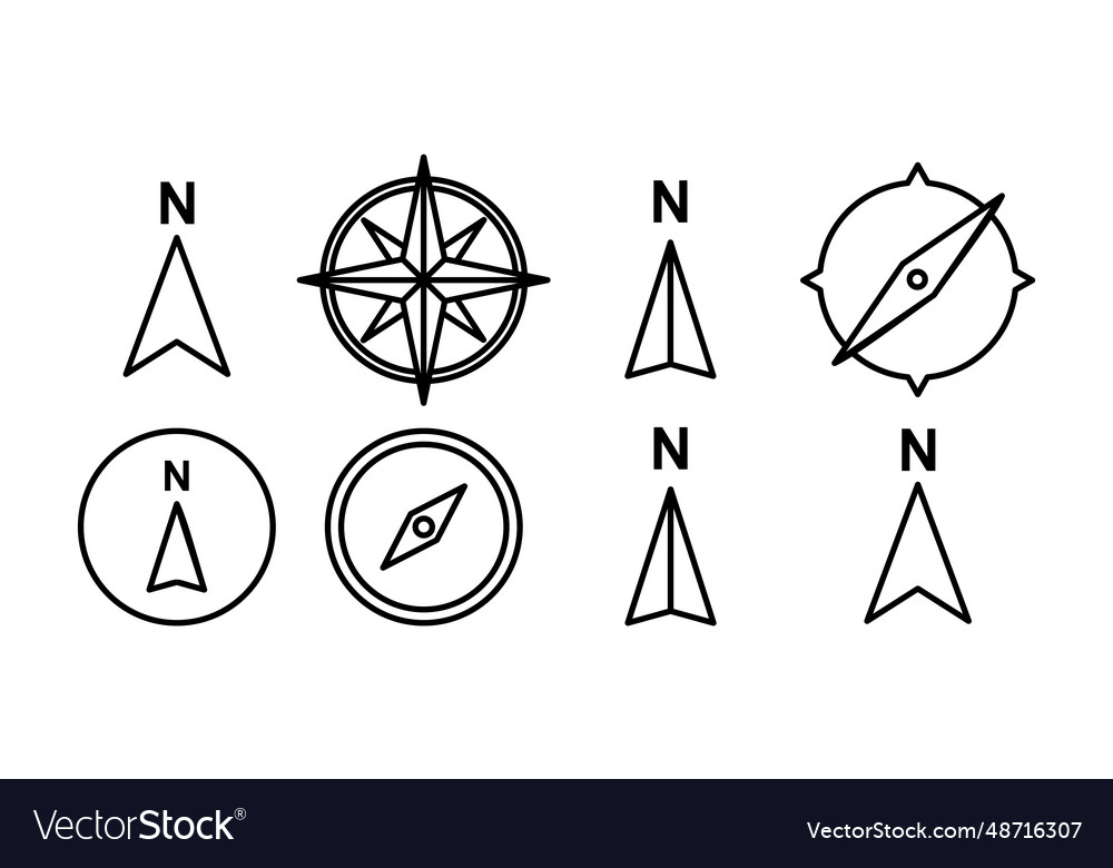 Compass icon navigation Vector Image Compass icon navigation