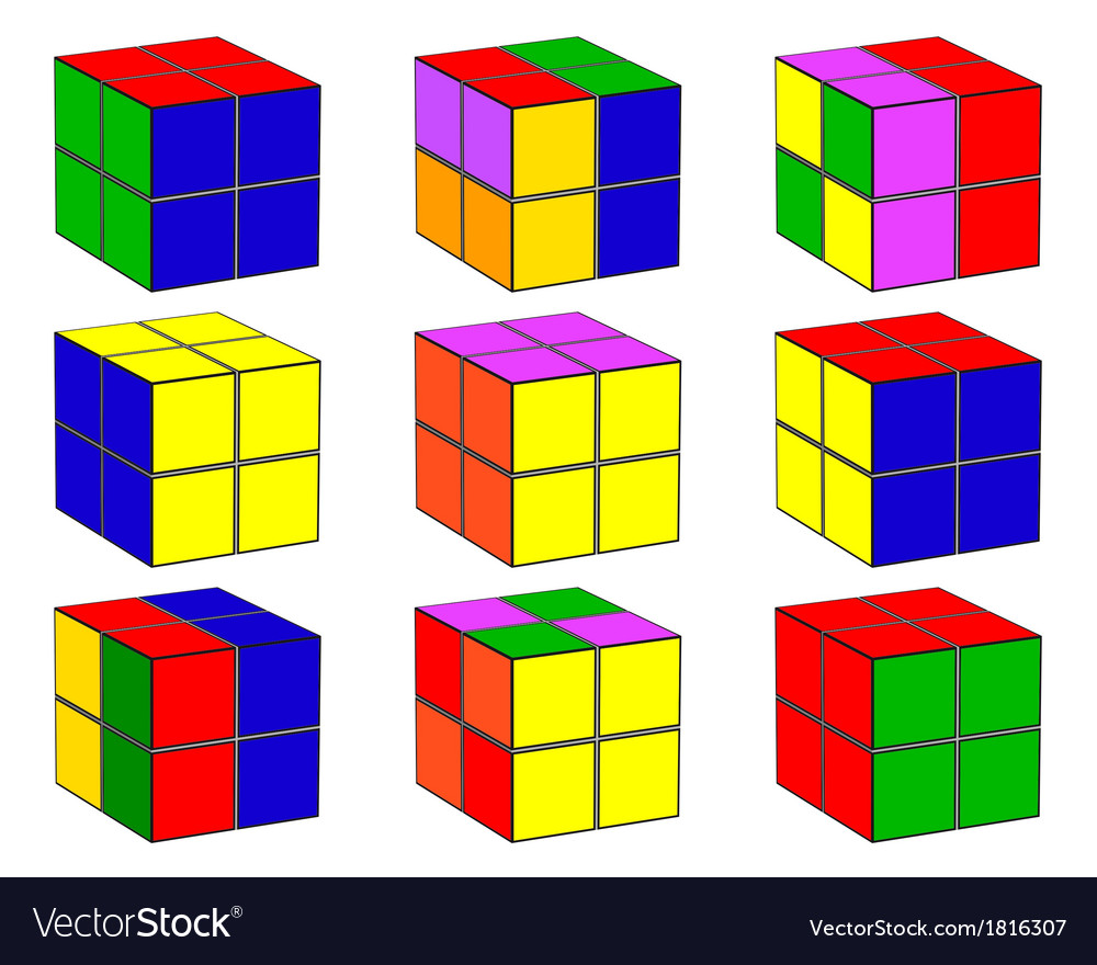 Cubes with different color