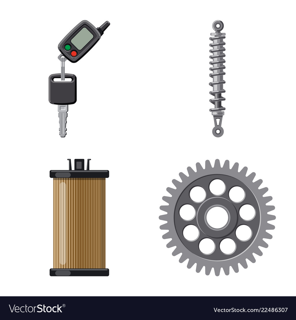 Design of auto and part logo set vector image Design of auto and part logo set