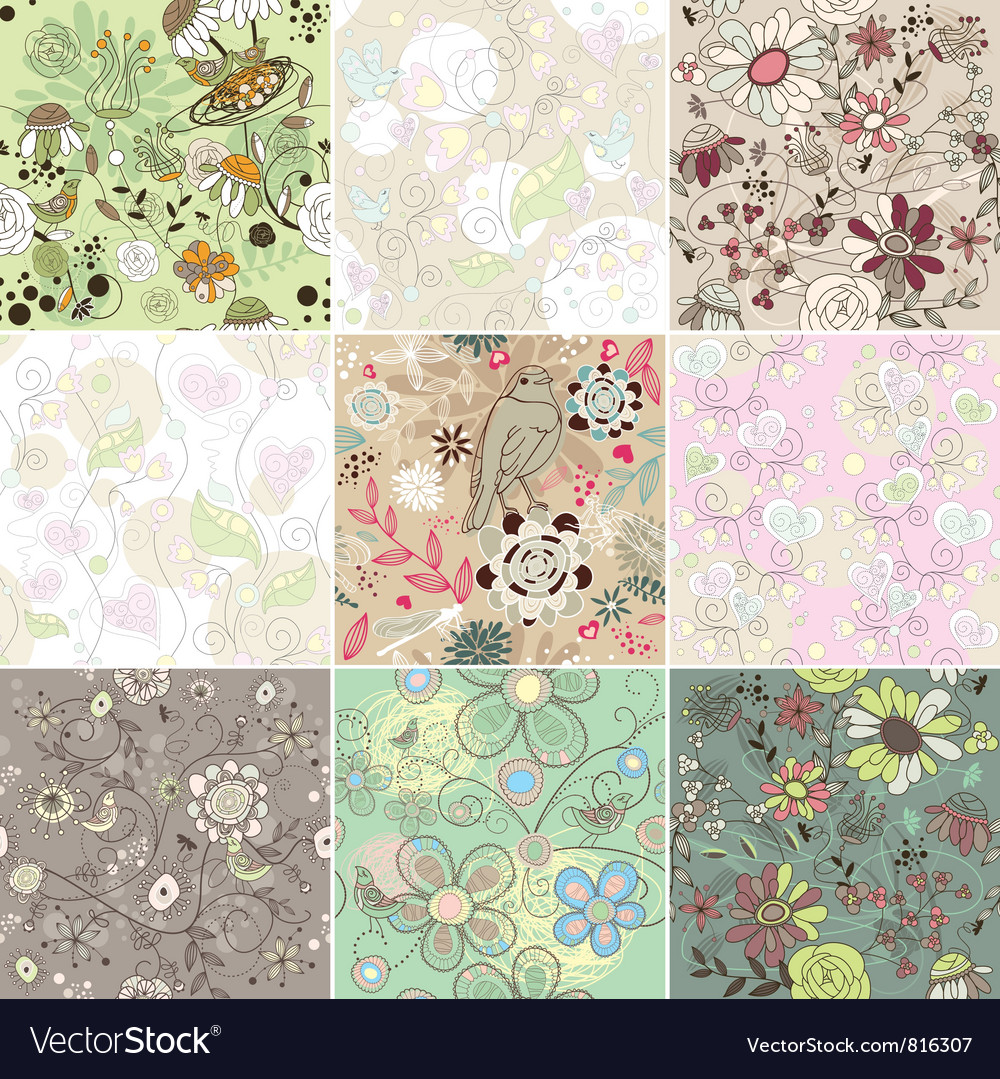 Floral Seamless Pattern Collection