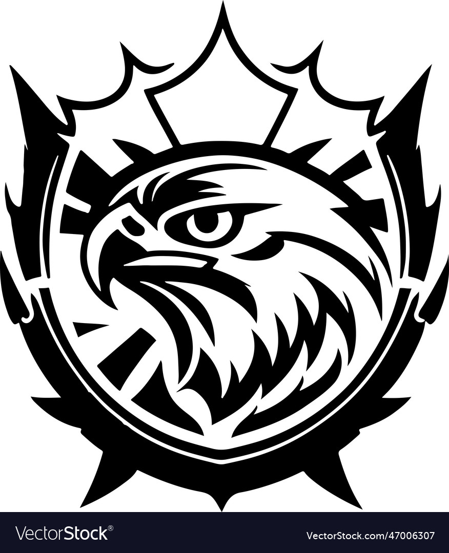 Great and powerful hawk emblem art