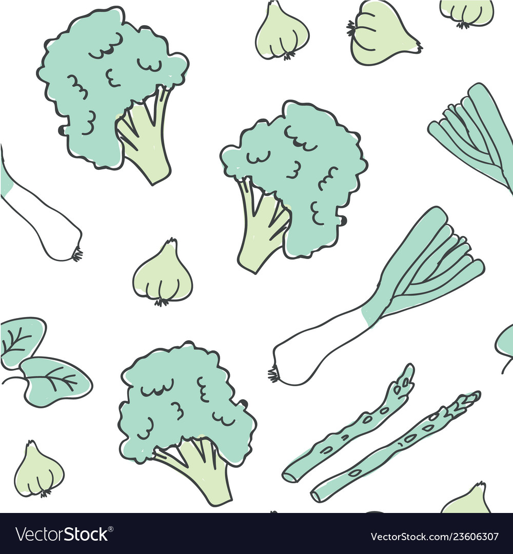 Healthy keto food seamless pattern