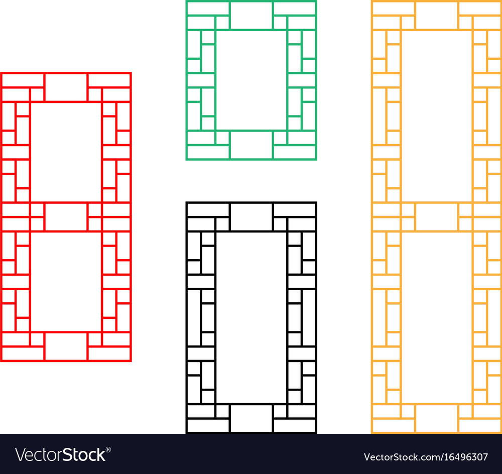 Koreanische Ornamente für Türfenster Wand und Zaun