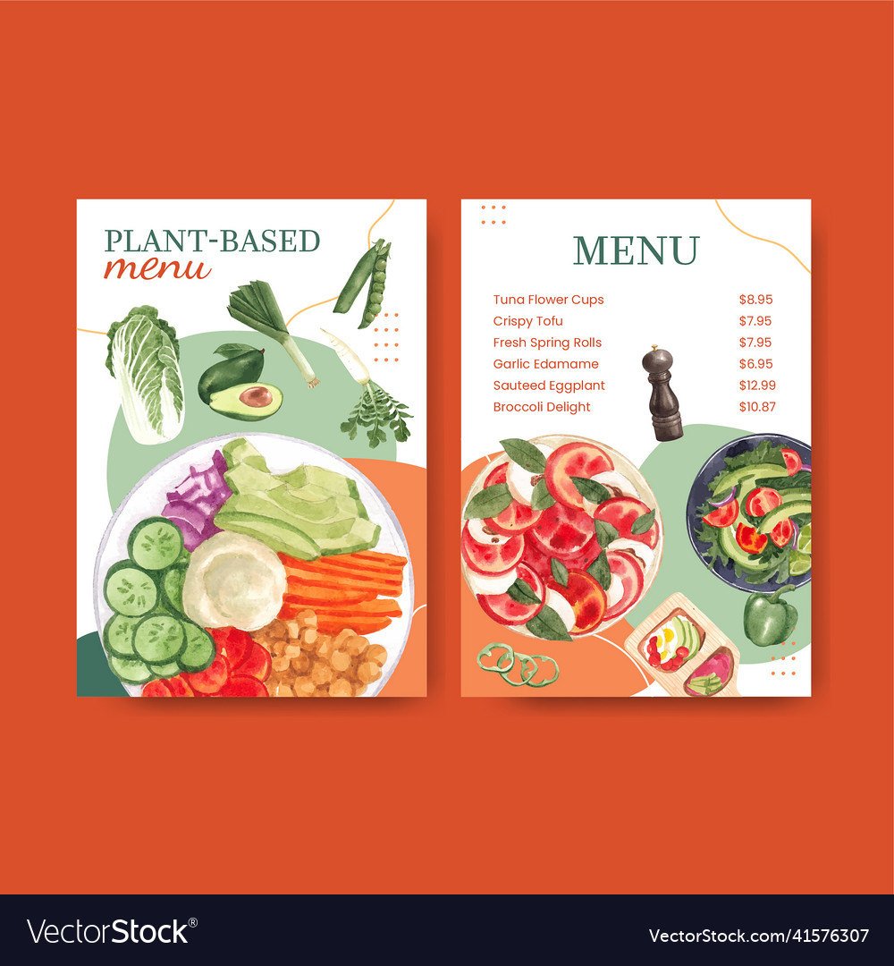 Menu Template With World Vegetarian Day Royalty Free Vector