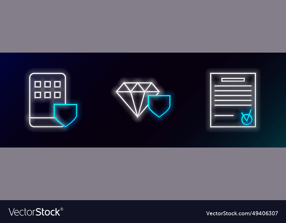 Set line confirmed document and check mark vector image Set line confirmed document and check mark