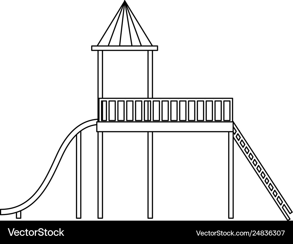 Slide playground game for children Royalty Free Vector Image