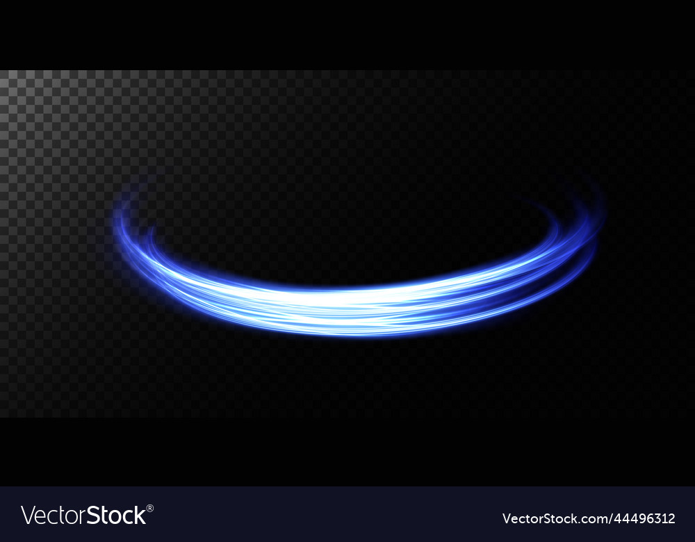 Abstract light lines of movement and speed in blue vector image Abstract light lines of movement and speed in blue