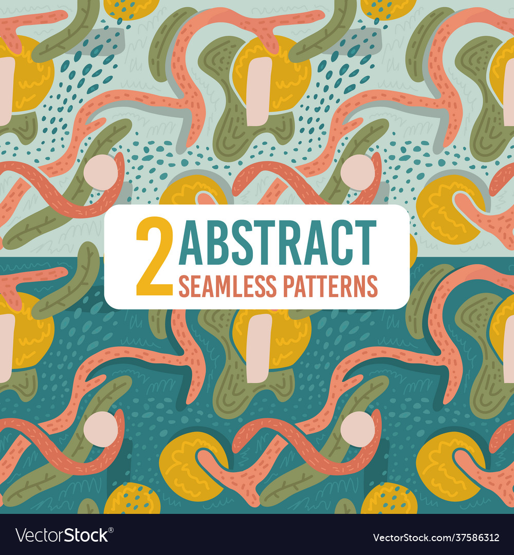 Abstract patterns set vector image Abstract patterns set