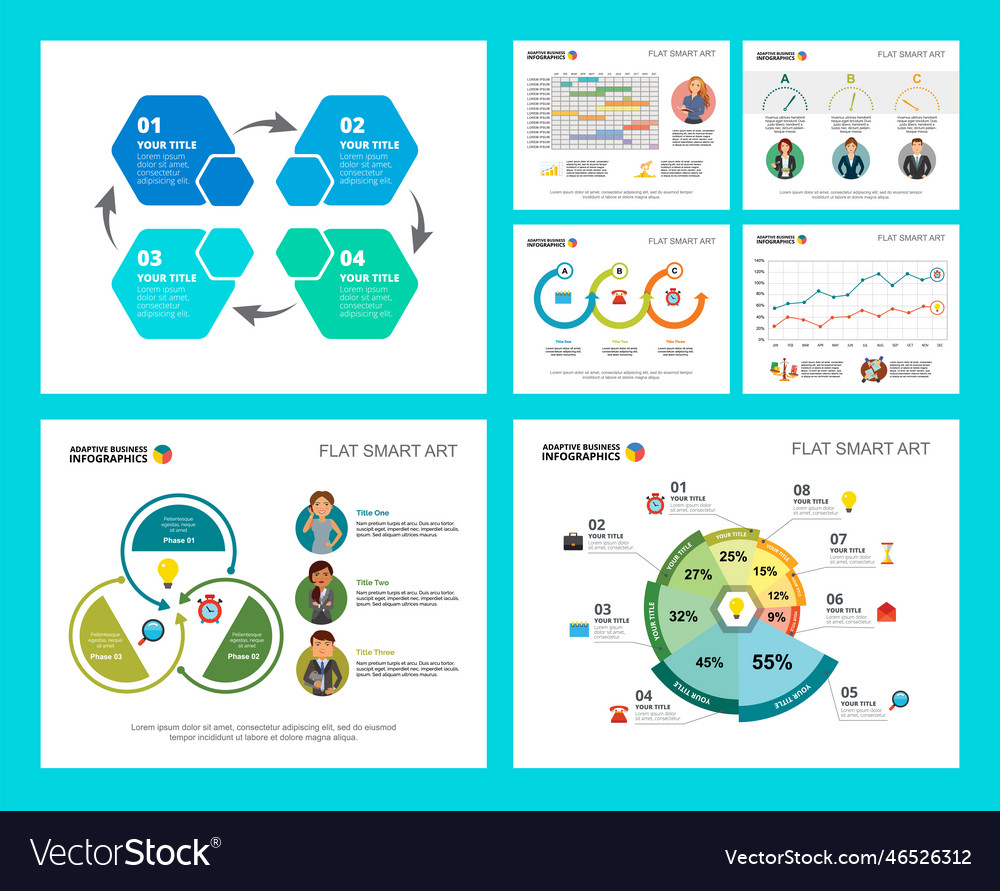 Colorful statistics or teamwork concept