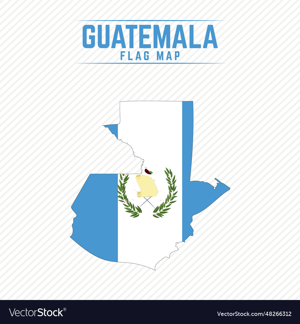 Flag map of guatemala guatemala map Royalty Free Vector