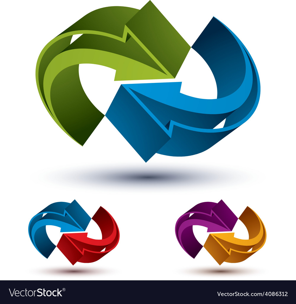 Infinite loop arrows abstract symbol graphic
