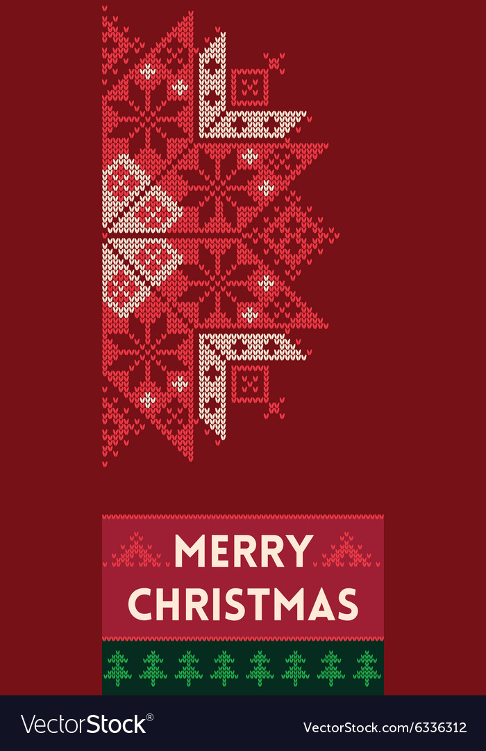 Gestrickte Weihnachten Schneeflocke Banner