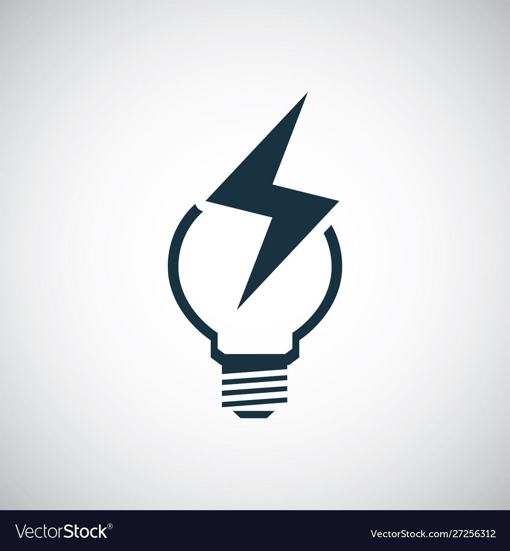 Light bulb energy icon for web and ui on white