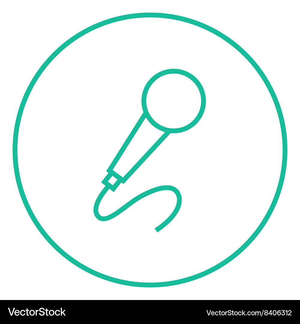 Microphone line icon Royalty Free Vector Image