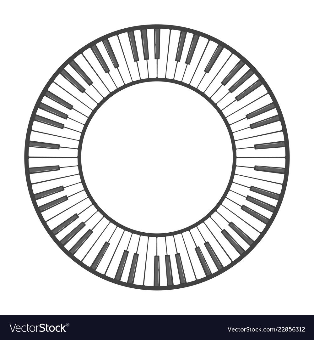 Musical instrument keys Royalty Free Vector Image