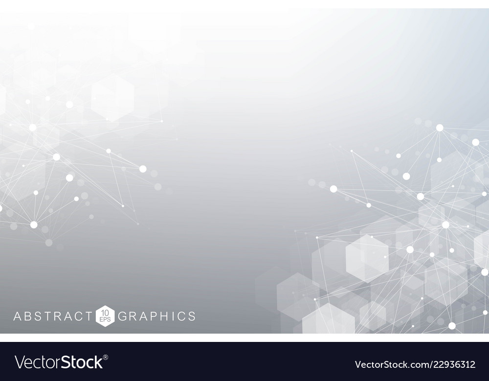 Science network pattern connecting lines and dots Vector Image Science network pattern connecting lines and dots