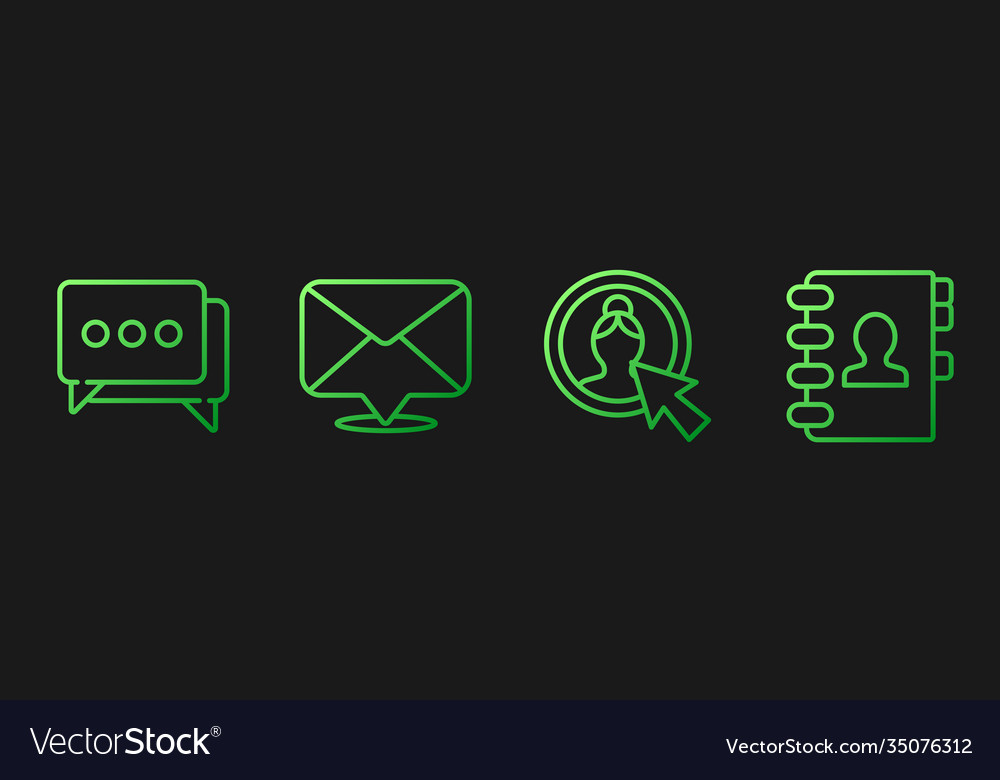 Set line create account screen speech bubble chat