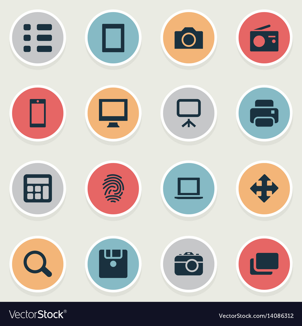 Set of simple device icons