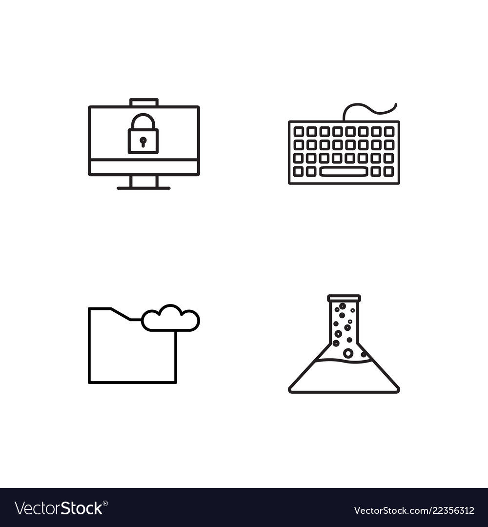 Web simple outlined icons set Vector Image Web simple outlined icons set