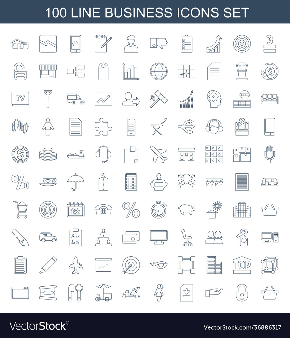 100 business icons